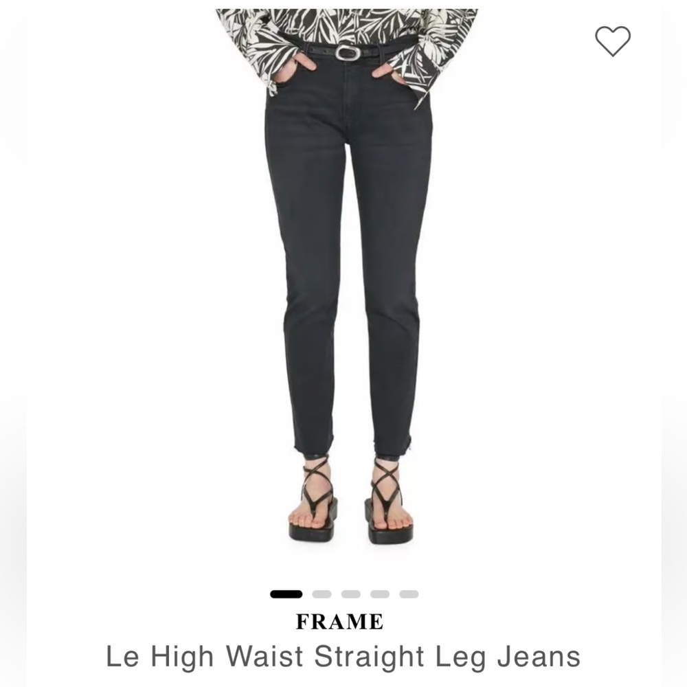 NEW - FRAME
Le High Waist Straight Leg Jeans -Frame Denim Women's Black Jeans